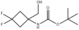tert-butyl N-[3,3-difluoro-1-(hydroxymethyl)cyclobutyl]carbamate Struktur