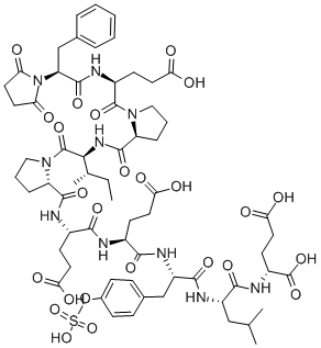 SUC-PHE-GLU-PRO-ILE-PRO-GLU-GLU-TYR(SO3H)-LEU-D-GLU-OH|SUCCINYL-(PRO58,D-GLU65)-HIRUDIN (56-65) (SULFATED)