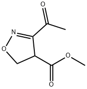 4-Isoxazolecarboxylic acid, 3-acetyl-4,5-dihydro-, methyl ester (9CI) Struktur