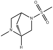 2,5-Diazabicyclo[2.2.1]heptane,2-methyl-5-(methylsulfonyl)-,(1S)-(9CI) Struktur