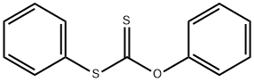 Carbonic acid, dithio-, O,S-diphenyl ester Struktur