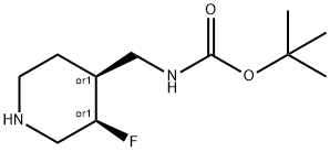 (3S,4R)-Rel-4-(Boc-amino)-3-fluoropiperidine Struktur