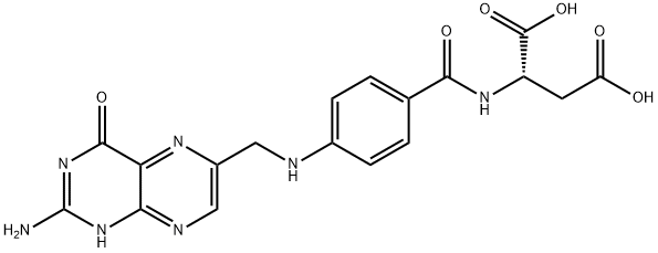 N-[4-[[(2-Amino-1,4-dihydro-4-oxopteridin-6-yl)methyl]amino]benzoyl]-L-aspartic acid Struktur