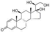 (20R)-11β,17α,20,21-Tetrahydroxypregna-1,4-dien-3-one Structure