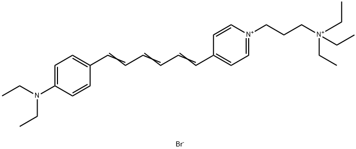 NEUROTRANSRED C<SUB>2</SUB> [N-(3-TRIETHYLAMMONIUMPROPYL)-4-(6-(4-DIETHYLAMINO)PHENYL)HEXATRIENYL)PYRIDINIUM DIBROMIDE],&NBSP; FM<SUP>®</SUP> 4-64 IS TM OF MOLECULAR PROBES;N-<WBR>(3-<WBR>TRIETHYLAMMONIOPROPYL)<WBR>-<WBR>4-<WBR>(6-<WBR>(4-<WBR>(DIETHY, 162112-35-8, 結(jié)構(gòu)式