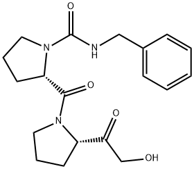 (2S)-N-benzyl-2-[(2S)-2-(2-hydroxyacetyl)pyrrolidine-1-carbonyl]pyrrolidine-1-carboxamide Struktur