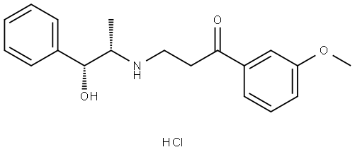 [R-(R*,S*)]-3-[(2-hydroxy-1-methyl-2-phenylethyl)amino]-3'-methoxypropiophenone hydrochloride 
