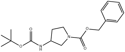 1-CBZ-3-BOC-AMINO PYRROLIDINE Struktur