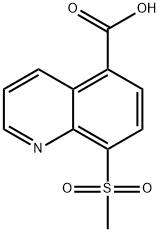 5-Quinolinecarboxylic  acid,  8-(methylsulfonyl)- Struktur