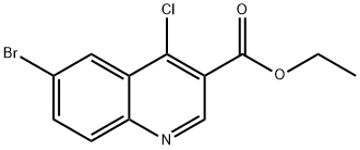 ETHYL 6-BROMO-4-CHLORO-3-QUINOLINECARBOXYLATE Struktur