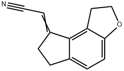 (1,2,6,7,-Tetrahydro-8H-indeno[5,4-b]furan-8-ylidene)acetonitrile Struktur