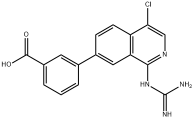 3-(4-CHLORO-1-GUANIDINOISOQUINOLIN-7-YL)BENZOIC ACID Struktur
