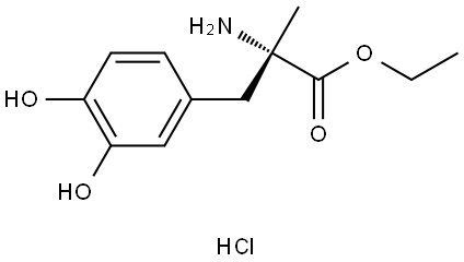 鹽酸甲基多巴乙酯, 2508-79-4, 結(jié)構(gòu)式