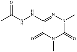 Acetic acid, 2-(2,3,4,5-tetrahydro-2,4-dimethyl-3,5-dioxo-1,2,4-triazin-6-yl)hydrazide (9CI) Struktur