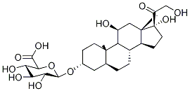 11β,17,21-trihydroxy-20-oxo-5α-pregnan-3α-yl β Struktur