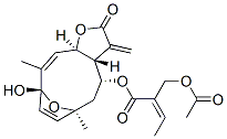 (Z)-2-アセトキシメチル-2-ブテン酸[(3aR,4R,6S,9R,10Z,11aR)-2,3,3a,4,5,6,9,11a-オクタヒドロ-9-ヒドロキシ-6,10-ジメチル-3-メチレン-2-オキソ-6,9-エポキシシクロデカ[b]フラン-4-イル] 化學(xué)構(gòu)造式