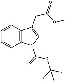 tert-butyl 3-(2-methoxy-2-oxoethyl)-1H-indole-1-carboxylate Struktur