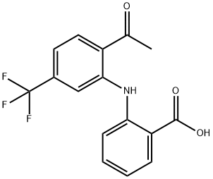 Benzoic  acid,  2-[[2-acetyl-5-(trifluoromethyl)phenyl]amino]- Struktur