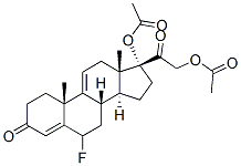 6Β-氟孕甾-4,9(11)-二烯-17Α,21-二醇-3,20-二酮-17,21-二醋酸酯 結(jié)構(gòu)式