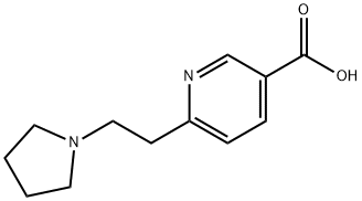 6-(2-PYRROLIDIN-1-YLETHYL)NICOTINICACID
 Struktur