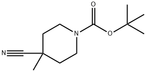 tert-Butyl 4-cyano-4-methylpiperidine-1-carboxylate Struktur