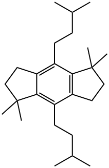 1,2,3,5,6,7-Hexahydro-1,1,5,5-tetramethyl-4,8-bis(3-methylbutyl)-s-indacene Struktur