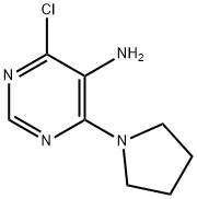 4-氯-6-吡咯烷-1-基-嘧啶-5-基胺, 626217-76-3, 結(jié)構(gòu)式