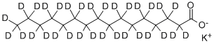 POTASSIUM HEXADECANOATE-D31 Struktur