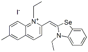 1-ethyl-2-[(3-ethyl-3H-benzoselenazol-2-ylidene)methyl]-6-methylquinolinium iodide Structure