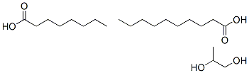 decanoic acid: octanoic acid: propane-1,2-diol Struktur