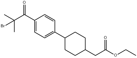 2-(4-(4-(2-溴-2-甲基丙?；?苯基)環(huán)己基)乙酸乙酯 結(jié)構(gòu)式