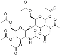 2-(乙酰氨基)-2-脫氧-4-O-[3,4,6-三-O-乙酰基-2-(乙酰氨基)-2-脫氧-BETA-D-吡喃葡萄糖基]-ALPHA-D-吡喃葡萄糖 1,3,6-三乙酸酯, 7284-18-6, 結(jié)構(gòu)式