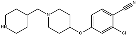 2-Chloro-4-(1-piperidin-4-ylMethyl-piperidin-4-yloxy)benzonitrile Struktur