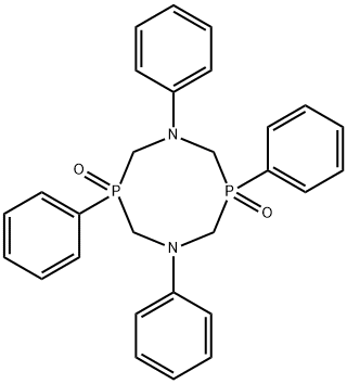 1,5,3,7-Diazadiphosphocine, octahydro-1,3,5,7-tetraphenyl-, 3,7-dioxid e Struktur