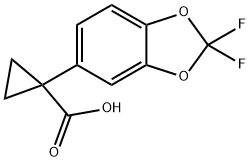 1-(2,2-二氟苯并[D][1,3]二氧雜環(huán)戊烯-5-基)環(huán)丙烷甲酸 結(jié)構(gòu)式