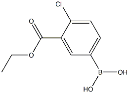 4-氯-3-(乙氧羰基)苯硼酸, 874219-46-2, 結構式