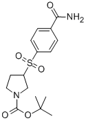 3-(4-CARBAMOYL-BENZENESULFONYL)-PYRROLIDINE-1-CARBOXYLIC ACID TERT-BUTYL ESTER 結構式