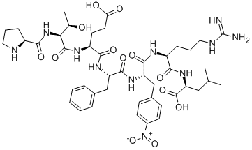 H-PRO-THR-GLU-PHE-P-NITRO-PHE-ARG-LEU-OH, 90331-82-1, 結(jié)構(gòu)式