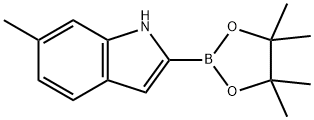6-METHYL-1H-INDOLE-2-BORONIC ACID PINACOL ESTER Structure