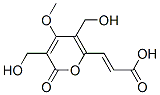(E)-3-[3,5-Bis(hydroxymethyl)-4-methoxy-2-oxo-2H-pyran-6-yl]propenoic acid Struktur
