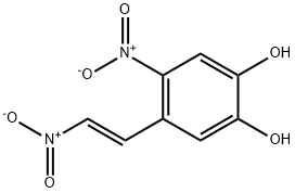 1,2-Benzenediol, 4-nitro-5-[(1E)-2-nitroethenyl]- Struktur