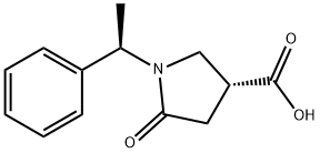 (1′R,3R)-1-(1′-フェニルエチル)-5-オキソ-3-ピロリジンカルボン酸 化學(xué)構(gòu)造式