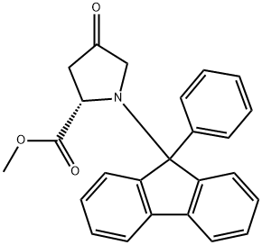 (2S)-4-Oxo-1-(9-phenylfluorenyl)-proline Methyl Ester, 160882-76-8, 結構式