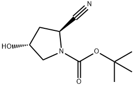 (2S,4R)-1-Boc-2-cyano-4-hydroxypyrrolidine Struktur