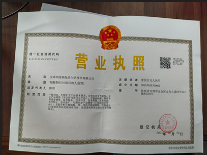 Business License Of EnterpriseLegal Person