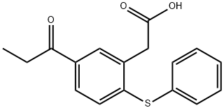 2-Phenylthio-5-propionylphenylacetic acid