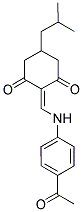 2-(((4-ACETYLPHENYL)AMINO)METHYLENE)-5-(2-METHYLPROPYL)CYCLOHEXANE-1,3-DIONE