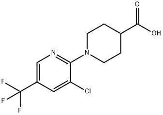 1-[3-CHLORO-5-(TRIFLUOROMETHYL)-2-PYRIDINYL]-4-PIPERIDINECARBOXYLIC ACID, 337919-65-0, 結(jié)構(gòu)式