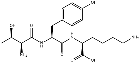 H-THR-TYR-LYS-OH Structure