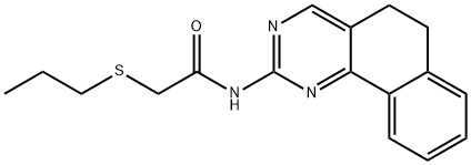N-(5,6-DIHYDROBENZO[H]QUINAZOLIN-2-YL)-2-(PROPYLSULFANYL)ACETAMIDE Structure